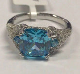 Sterling Silver Semi Mount Ring Setting Cushion CU 9X9mm - Syzjewelry